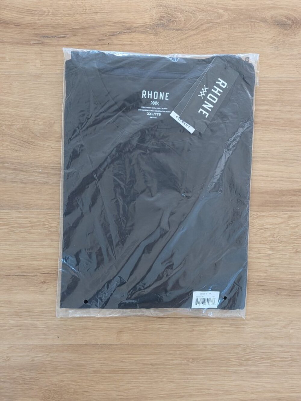 NWT Rhone Element Tee Black XXL Crew Neck GoldFusion Anti-Odor - Picture 6 of 7